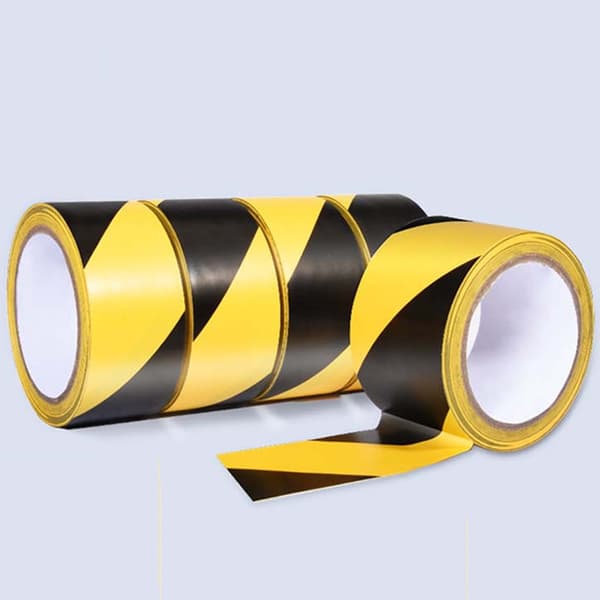 Ruller med 766 Sort/Gul Kryds vinyltape, 48 mm x 18 m