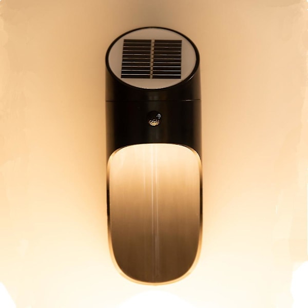 Udendørs væglampe Udendørs solcellelampe Sort