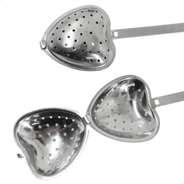 Te-sil kule sil infuser - Hjerteformet rustfritt stål siling med
