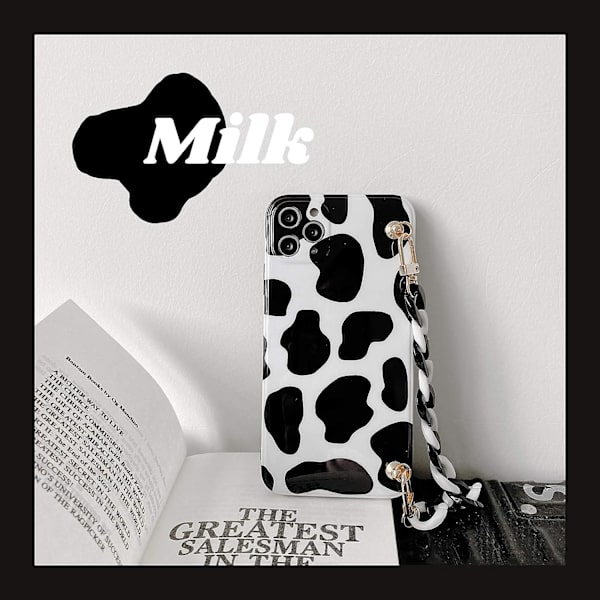 Sød ko-print etui kompatibel med iPhone 13 Pro Kawaii Fashion