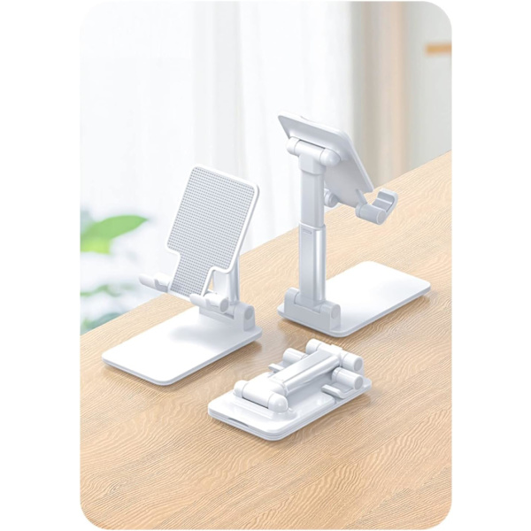 Universell telefonhållare, surfplatta stativ, telefonhållare, basstativ kompatibel, skrivbordsstativ, hopfällbart stativ, kompatibel med alla telefoner/iPad/Kindl