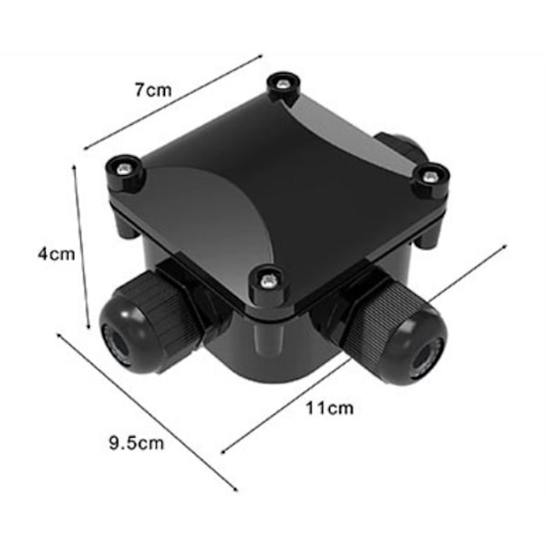 Kopplingsdosa, 10 st kopplingsdosa, IP68 3-vägs vattentät kontakt, vattentät utomhus, för kabeldiameter 5,5-10 mm