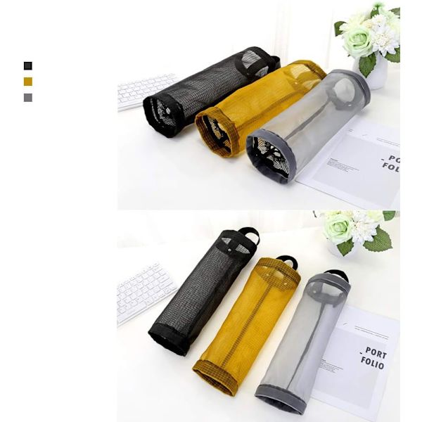 Plastposeholder, Hængende Nettposearrangør, Sammenleggbar Bæreposeholder, Søppelposeoppbevaring, (3 Stykker)