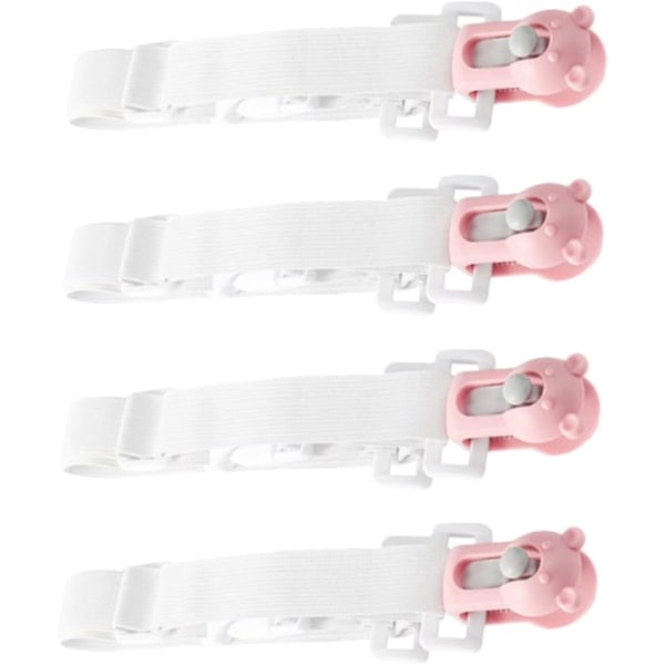 4 stk Dynetrekkholder Klemmer Dynetrekkholder Baby Sengelaken Griper Justerbare Lakenholder Stropper Sengbåndholder Fester Gripeklemmer