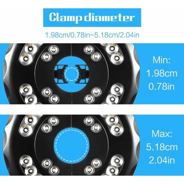 Led-parasollampe - 28 LED - 4 tilstande - 4400 mAh - Batteridrevet og USB-opladning - Til have, strand, udendørs, grill, fest, camping - Hvid