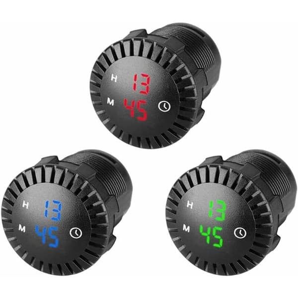 Bil LED-klocka Touch-klocka 12V/24V Vattentät Bil Digitalklocka Mini Led Digital