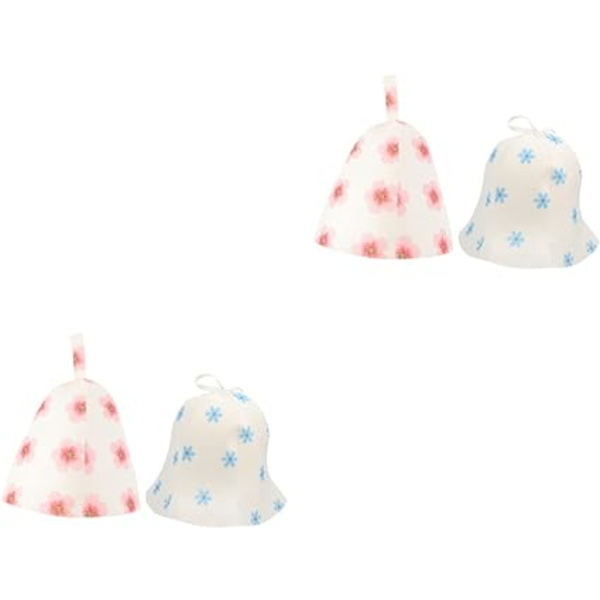 4-delad filt bastuhatt set, bastuhatt, huvudbonad, traditionell bastuhatt, S