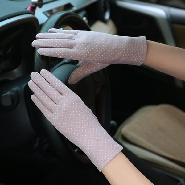Dam sommar Anti-UV tunn spets elastisk full finger touch screen C