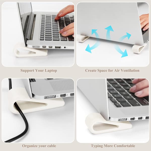 Universal Laptop/Dator Tangentbord Stativ, [4 Pack] Gummi Tilt D