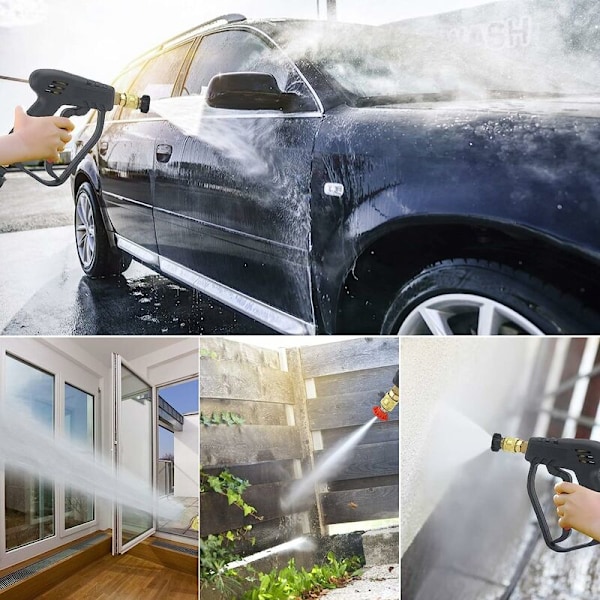 Painepesuripistooli 5 vesisuutinkärjellä autonpesuun