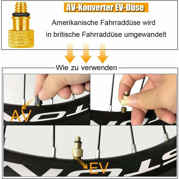 Cykelventil adapter 15st cykelventil adapter, bollpumpnål