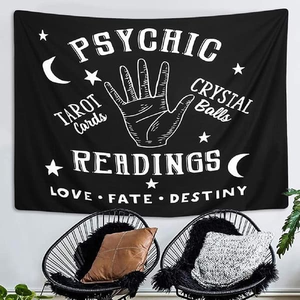 Svart Mandala Väggbonad Hand Bohemian Väggfilt Sovrum Liv
