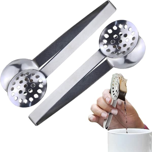 Pieces Te-poseklemmer i rustfrit stål, te-posepresser, te-trykklemmer, te-poseclips, til te-poser, isterninger og sukkerknalder