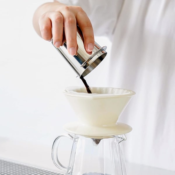 Ruostumattomasta teräksestä valmistettu annostelukuppe: 51 mm:n kahvin annostelukuppe jauheen syöttöosa espressokoneelle, kahvin portafilter-tarvikkeet - Hopea