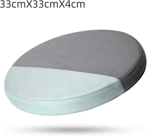 Runde puder til lænestole, diam 33 cm - grågrøn