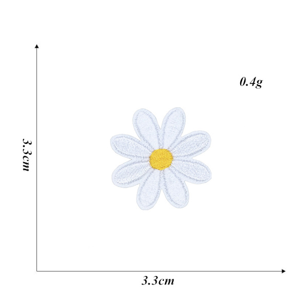 Daisy Blomster Patch Kläder Stryk På Patchar Applikationer Delikat Broderade