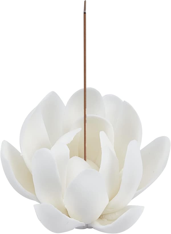 Hvid Lotus Røgelsesholder Keramisk Røgelsesbrænder Blomsterpind til