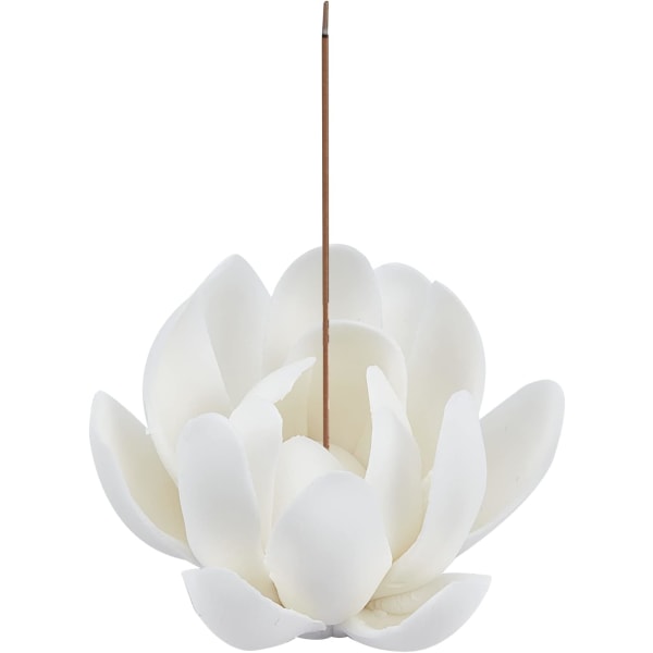 Vit Lotus rökelsehållare Keramisk rökelsebrännare Flower Stick fo