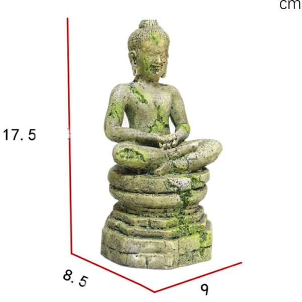 Lemmikkieläinten akvaario Buddha -koriste - Akvaarion sisustus - 9X8.5X17.5CM