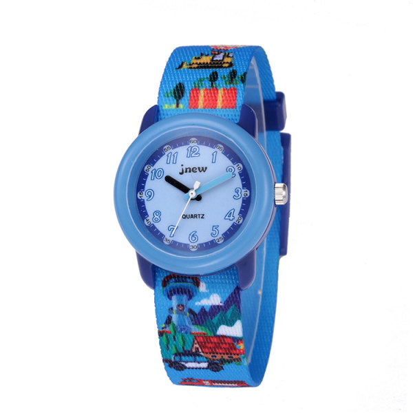 Blue, webbing cartoon children's watch