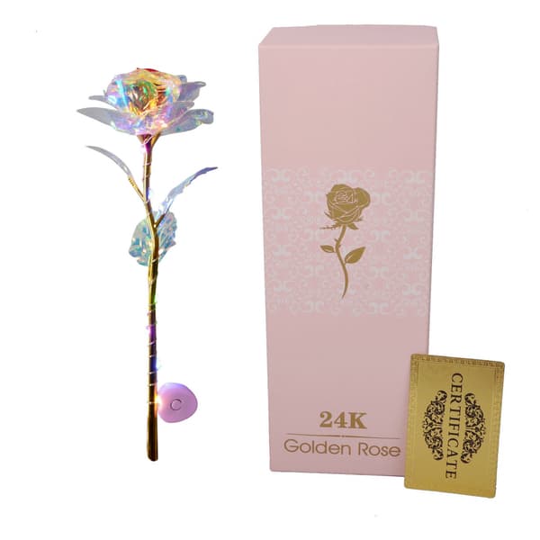 Fargerik Galaxy Rose - Gave til kvinner - Bursdagsgave til henne - Gullrose