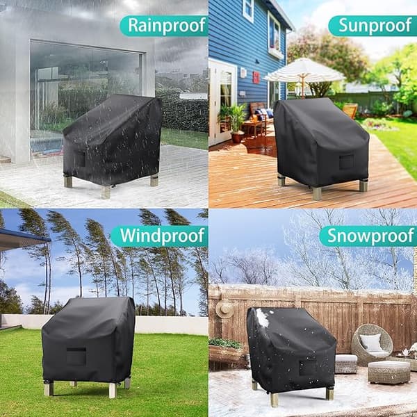 Utomhusmöbler Vattentäta Terrassstolsöverdrag 2-pack, Grästolsöverdrag