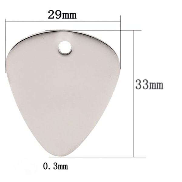 Metallgitarrplektrum Set om 6 för Musikinstrument Tillbehör Silver