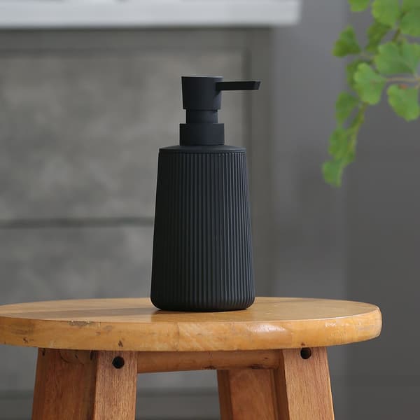 Sort Sæbedispenser - Flydende Sæbedispenser, ABS, 7 x 17,5 x 7 cm, Sort