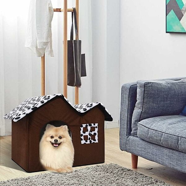 Hund- och kattkorg: Inomhuskoja med kattkudde - Tipi-säng i tyg för
