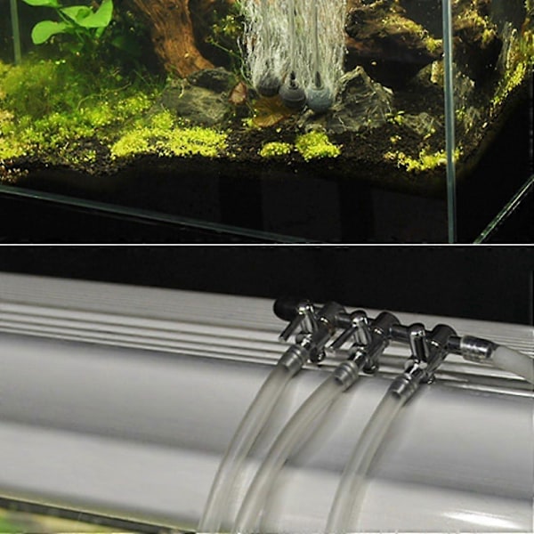 5-veis luftstrømsfordelingsventil i rustfritt stål for akvarium