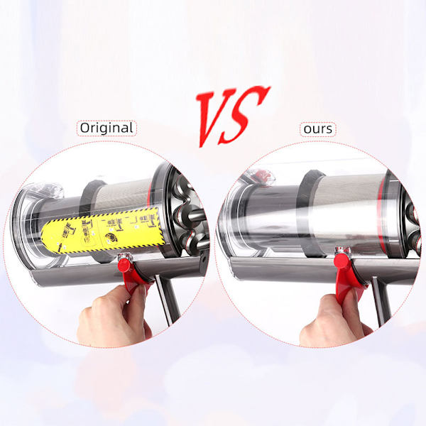Uppgraderade Röda Dammbehållare Ersättningsdelar för Dyson V10 V11 V12 V15 Outsize Absolute Dammsugare Uppgraderad Behållare Öppningsknapp