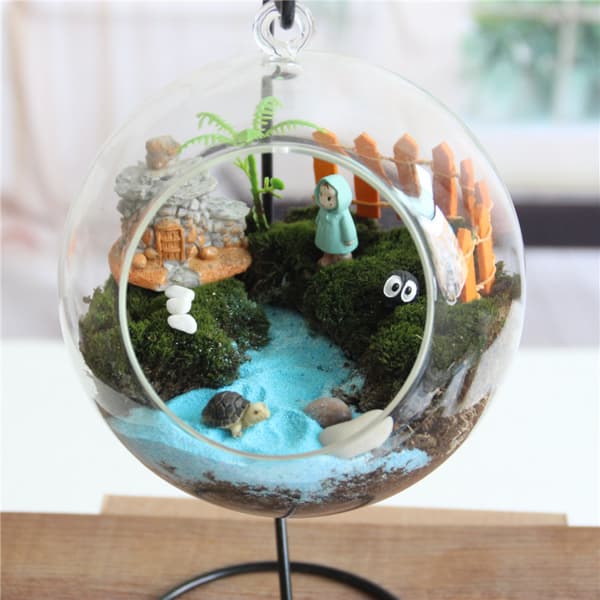 2 stk Mini Dukkehus Skilpadde Bonsai Miniatyr Skilpadde Figur Dekorasjon