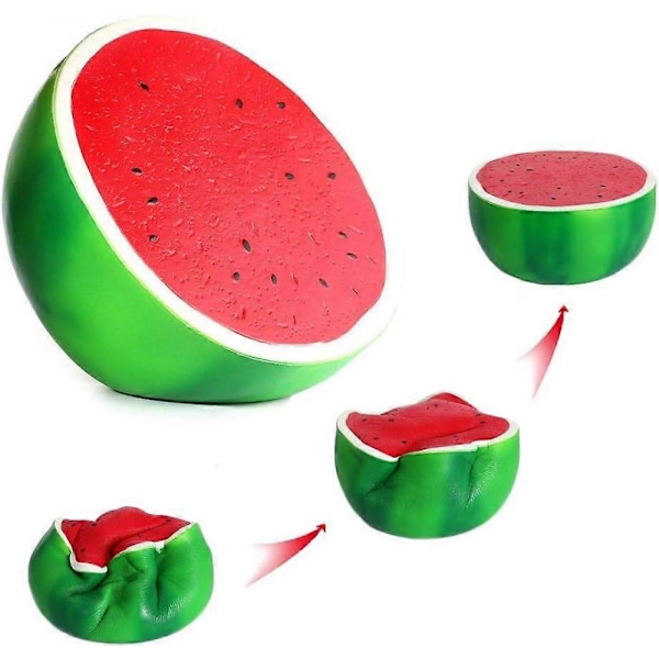 Squishies Vattenmelon Frukt Super Stor Stressboll Långsamt Stigande Kläm Leksak Kläm Långsamt Stigande Leksak Present
