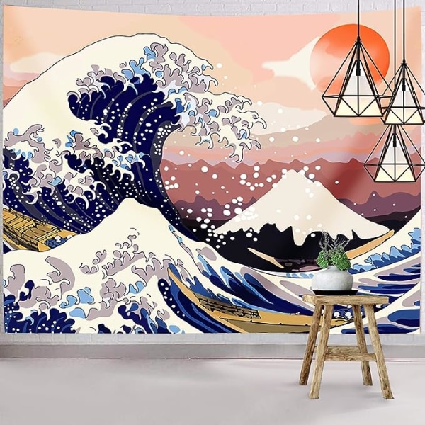 The Great Wave Tapestry, Mount Fuji Wall Tapestry, Japanska oceanen