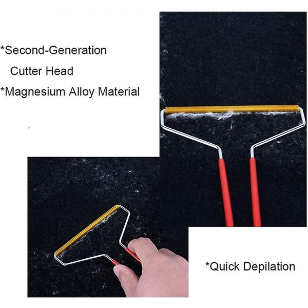 2 st manuell luddremoverborste, manuell dubbelsidig magnesiumlegering noppning