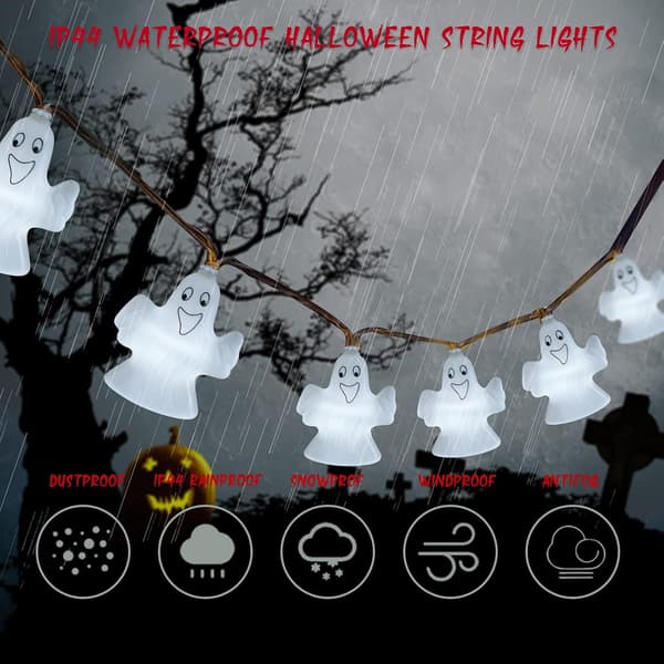 Spøgelseslys, sød Halloween-dekoration med