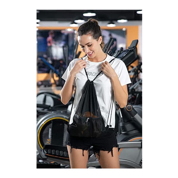 Heavy Duty Mesh Drawstring Bag, Sport Equipment Storage Bag for B