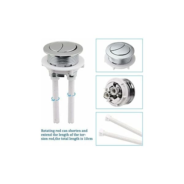Set med 3 skylleknapper 38 mm dobbel trykk for vanntank