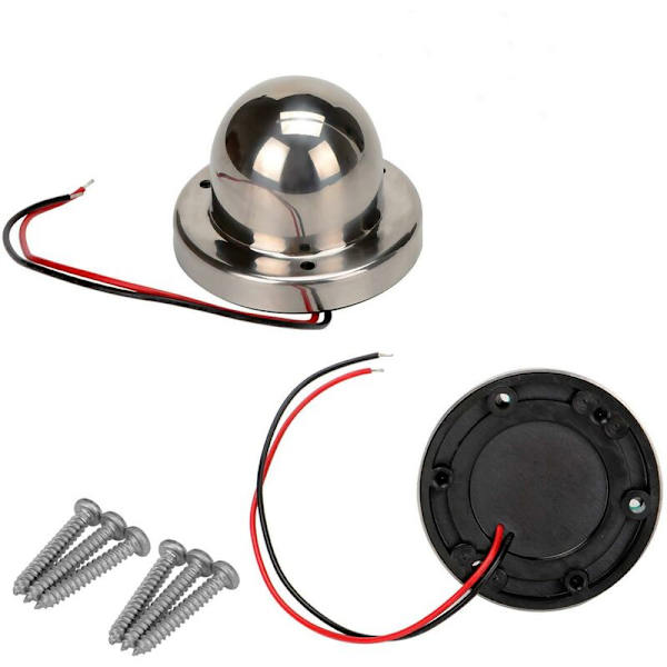 Universal 12V rustfrit stål rød+grøn LED navigationslys til