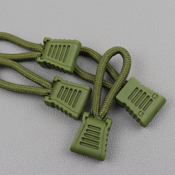 Dragkedjekläppar Ersättning, 10-pack Förlängningssladd Handtag Fixer Tab Tag Förlängare Fixer för Bagage Ryggsäckar Jackor, Olivgrön