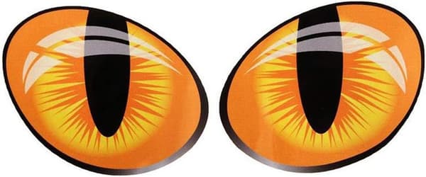 1 par tecknade kattögon bilstickers 3D bil auto backspegel