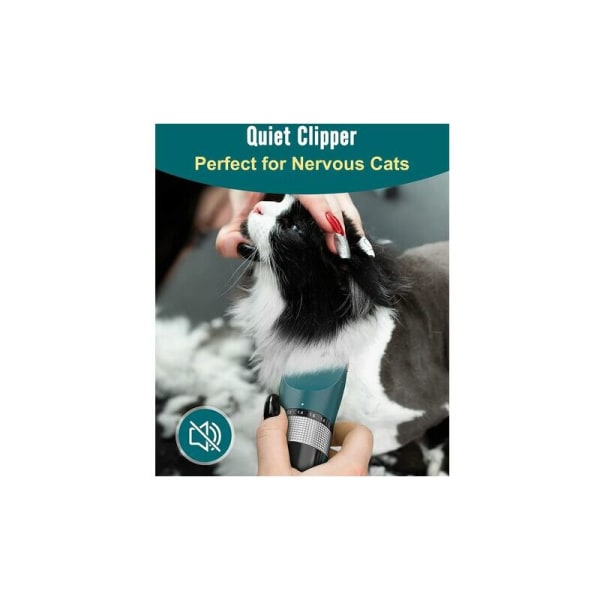 Cat Grooming Clipper för långt trassligt hår, sladdlös med låg ljudnivå 4-