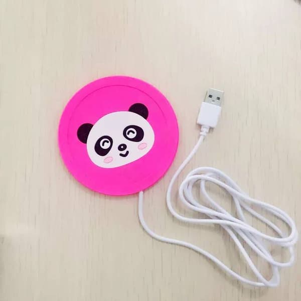 USB-varmerdings Cartoon Silikon tynn kopp-pute Kaffe Te Drikke