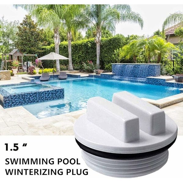 Filter afløb prop med O-ring 1,5 tommer pool vinterisering prop Po