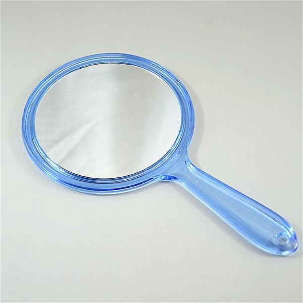 Sminkhandspegel, dubbelsidig 3x 1x förstoringsrunda (blå)