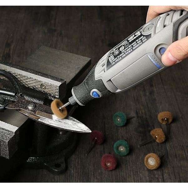 40-osainen poranteräsarja, Dremel-lisävarusteet 25 mm:n hankaava kiillotus Dremel-pyörivät työkalut, 80/150/240/300 karkeus, kiillotustarvikkeet