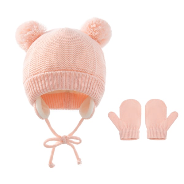 2 stk bonnets tricotés pour enfants + gants bonnet chaud d'hiver