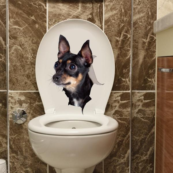 Söt hund väggdekal dekorativ självhäftande film väggdekal vägg