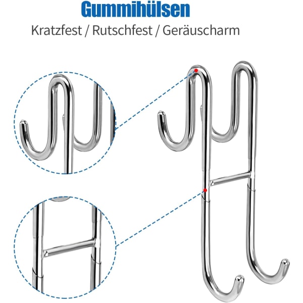 Boremaskinefri krog til brusebad, brusevægskrog med gummi, brusebadsextraktorbeskyttelsesbeslag, rammeløs, rustfrit stål, sølv