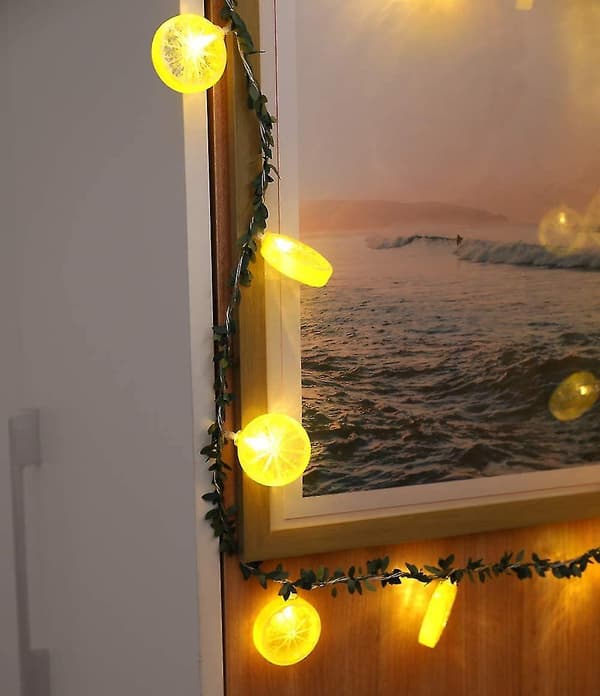 Sitrondekorasjonslys, 3M 20 LED, eventyrlys USB